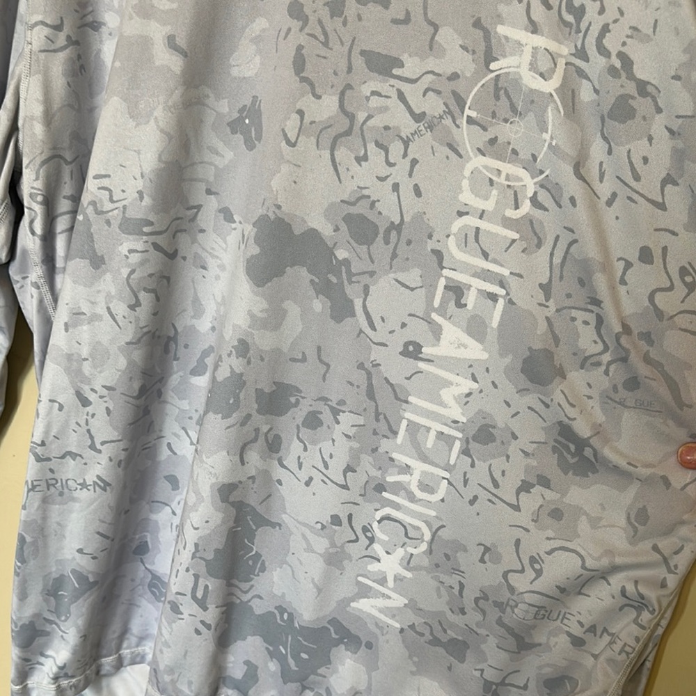 Light Gray Patterned Long Sleeve Top - image 3